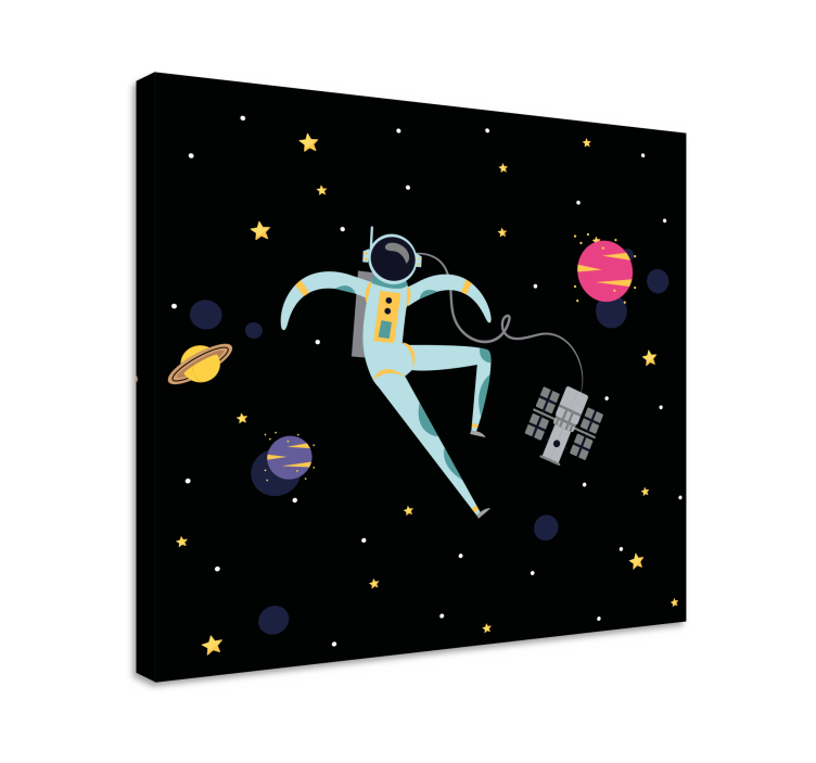 Astronaut in Space video game canvas art - TenStickers