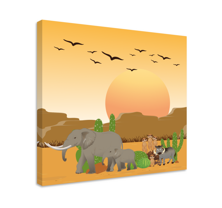 African animals in the wild canvas - TenStickers