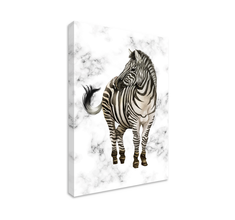 Animal canvas wall art zebra elegance - TenStickers