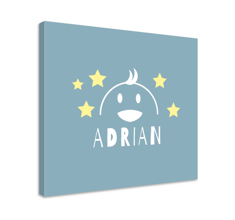 Nursery canvas smiling character face - TenStickers