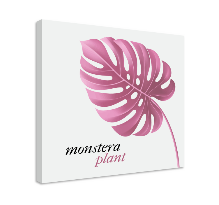 Flowers canvas monstera plant art print - TenStickers