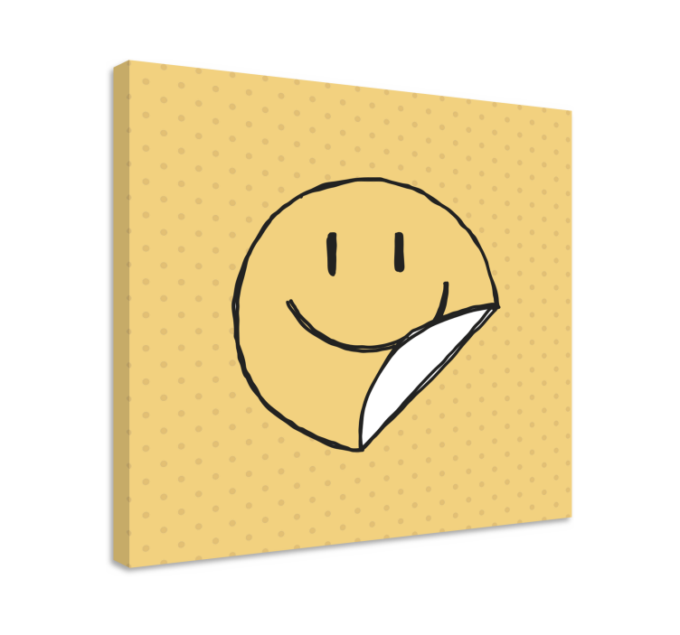 Abc canvas wall art smiley face canvas print - TenStickers