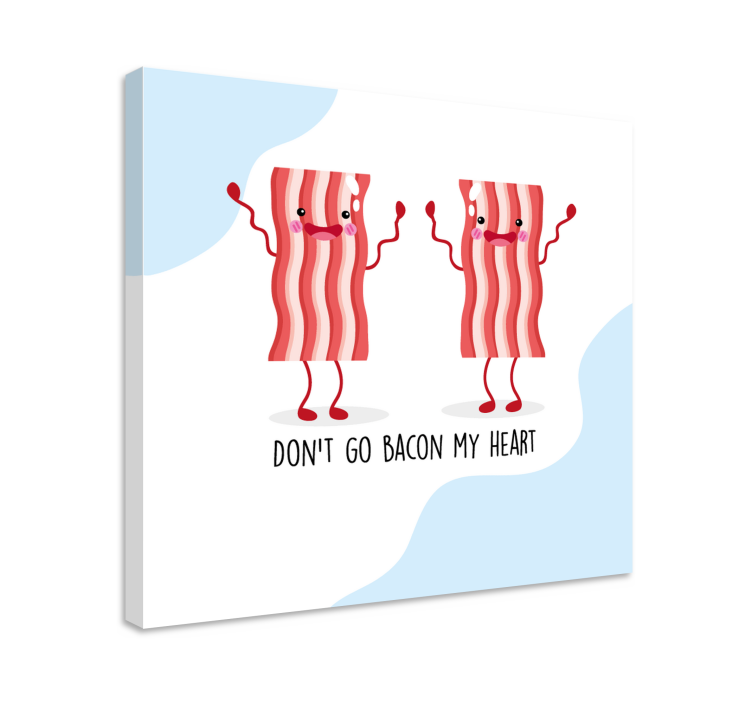 Animal canvas wall art bacon characters dance - TenStickers