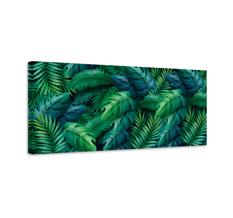 Tropical Greenery Flowers  canvas - TenStickers