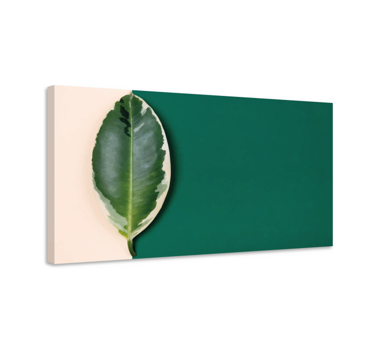 Modern paint leaf design  Plant canvas prints - TenStickers
