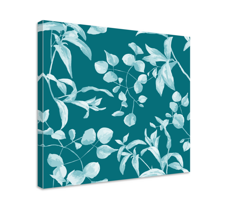 Flowers canvas elegant foliage design - TenStickers