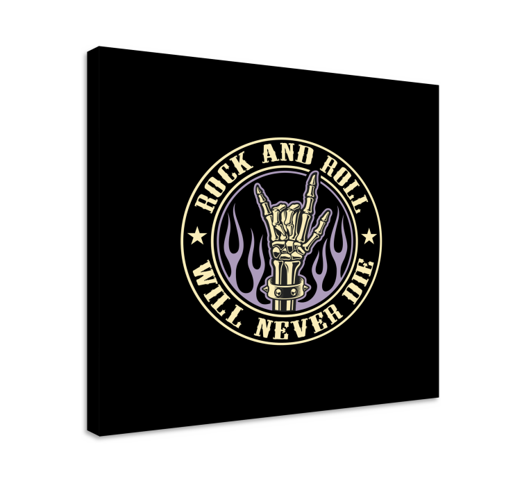 Rock Hand Symbol music canvas art - TenStickers
