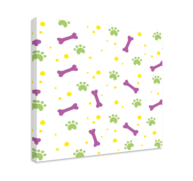 Dog wall art vibrant paw prints - TenStickers