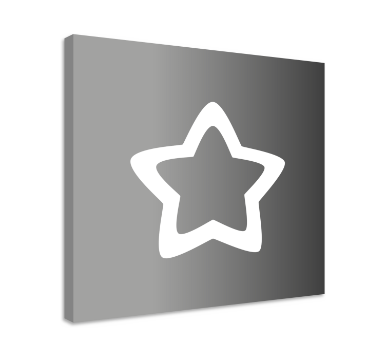 Ornamental canvas print star outline - TenStickers