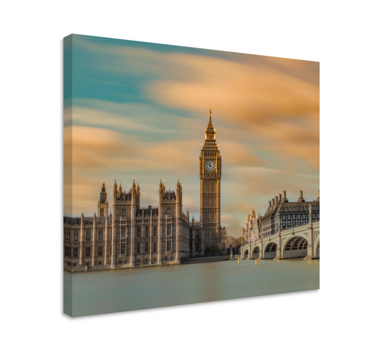 Cityscape wall art featuring big ben landmark - TenStickers