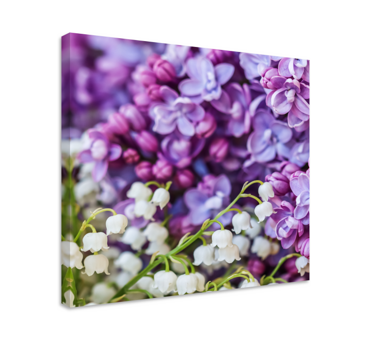 Flowers canvas lilies and lilacs - TenStickers