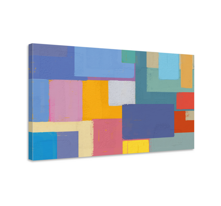 Abstract wall art 1 colorful geometric shapes - TenStickers