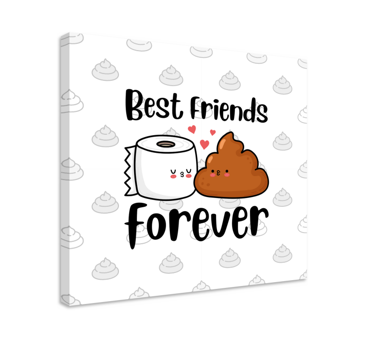 Canvas print adorable best friends - TenStickers