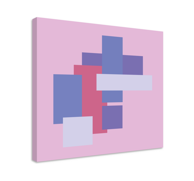 Geometric canvas abstract block design - TenStickers