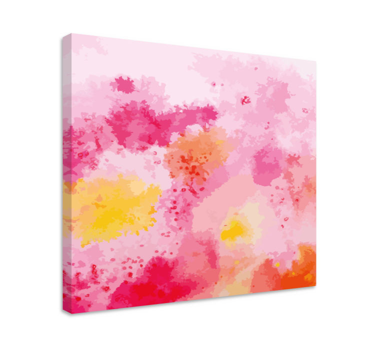 Flower canvas pink floral abstract - TenStickers