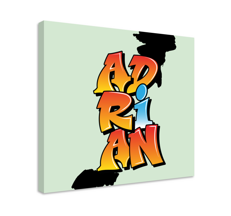 Your name's graffiti letter personalised canvas - TenStickers