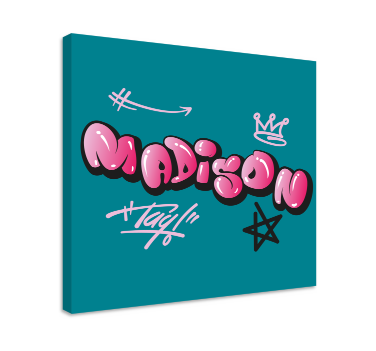 Abc canvas wall art custom name artwork - TenStickers