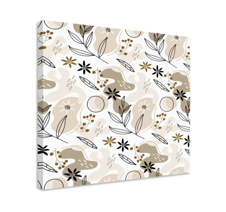 Flowers canvas with stylized floral design - TenStickers