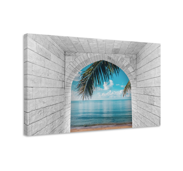Landscape canvas ocean view arch artwork - TenStickers