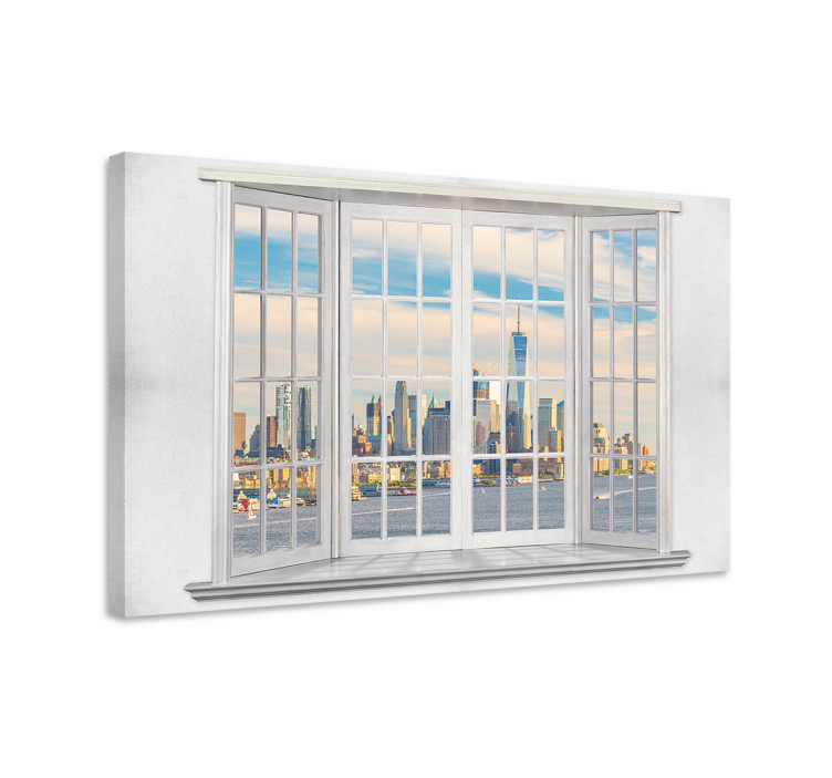 Cityscape wall art city skyline view - TenStickers