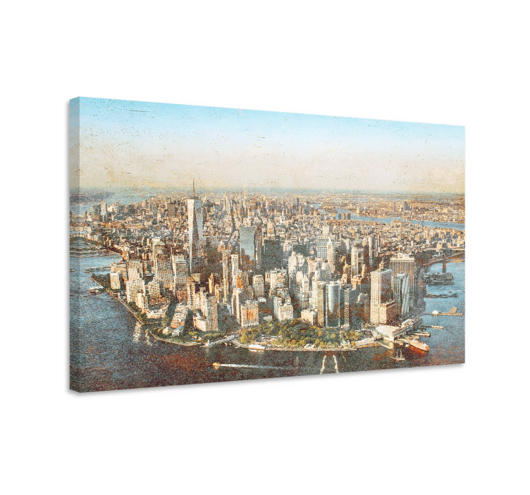 Cityscape wall art aerial view of manhattan - TenStickers