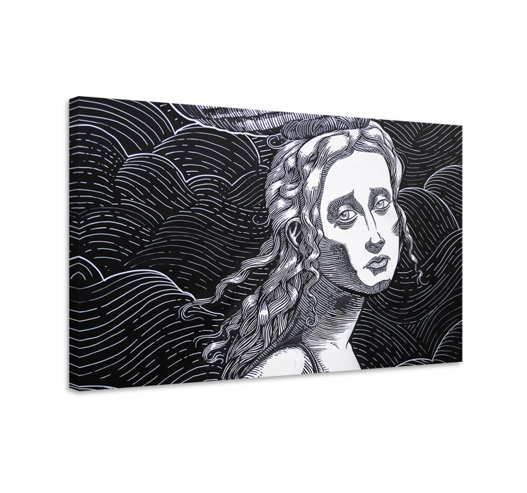Woman black and white canvas art prints - TenStickers