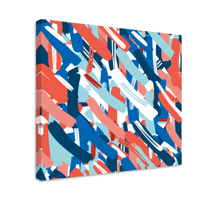 Abstract wall art 1 energetic brush strokes - TenStickers