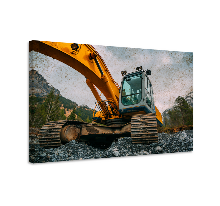 Sports canvas art: excellence in construction machinery - TenStickers
