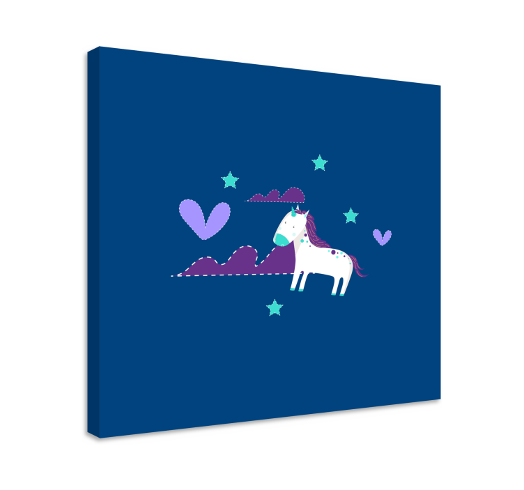 Unicorn pictures framed charming unicorn scene - TenStickers