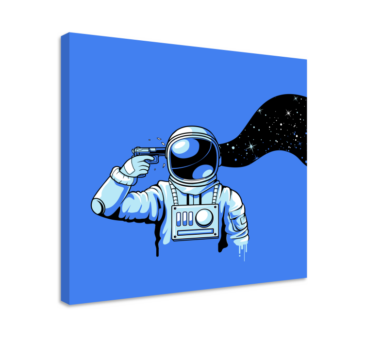 Astronaut Shooting canvas print - TenStickers