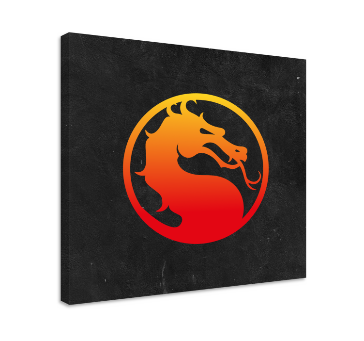 Video game canvas art mortal kombat dragon art - TenStickers