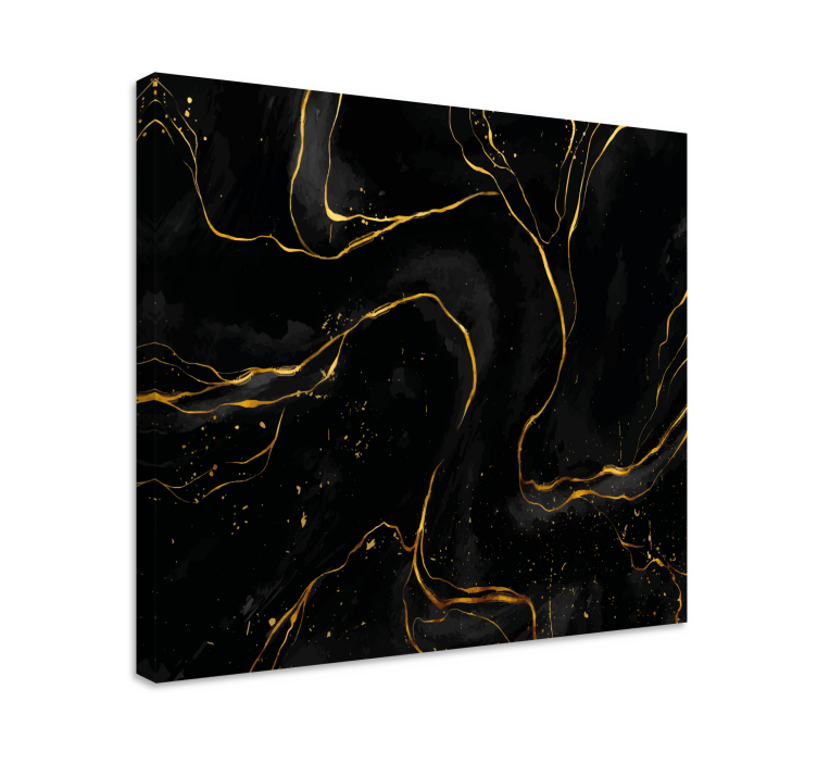 Black and golden marble elegant canvas - TenStickers