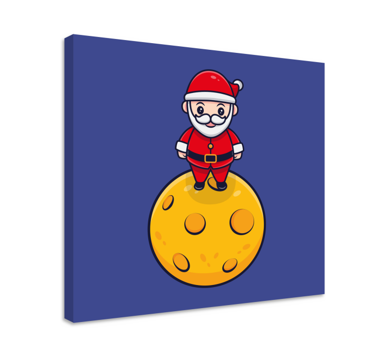 Nursery canvas santa on the moon - TenStickers