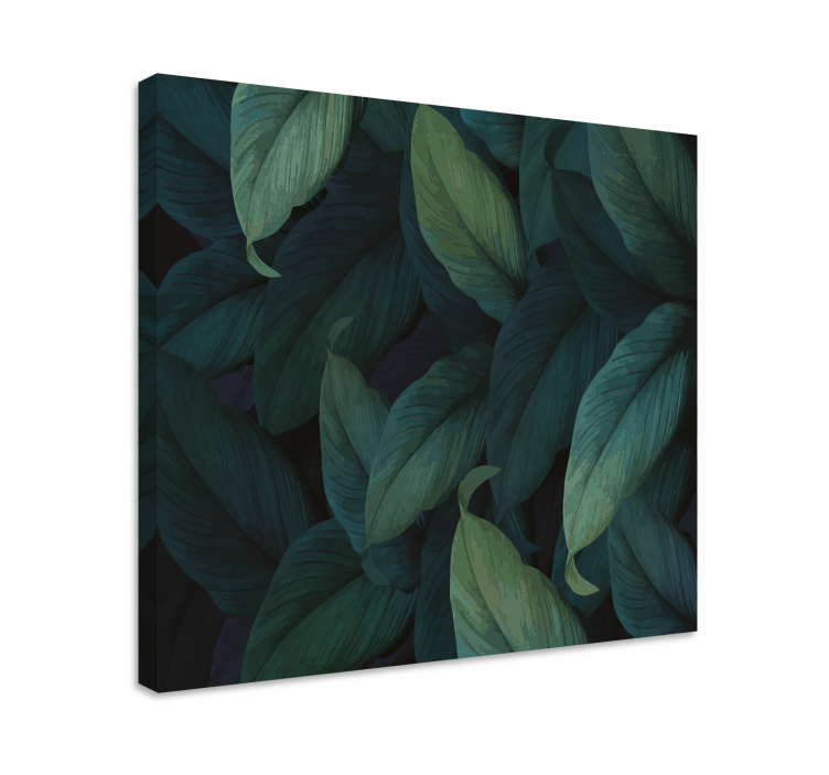 Flowers canvas lush greenery leaves canvas - TenStickers