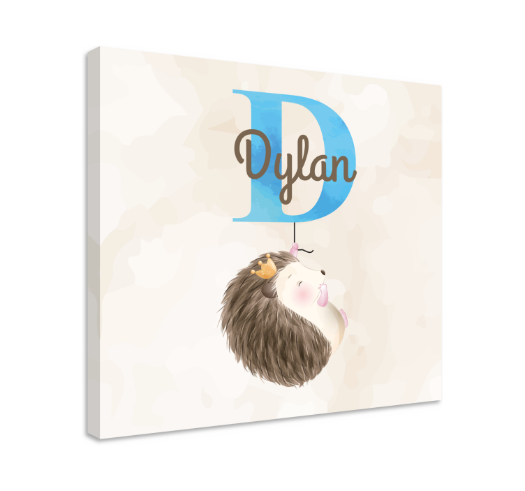 Cocktail canvas cute hedgehog art print - TenStickers