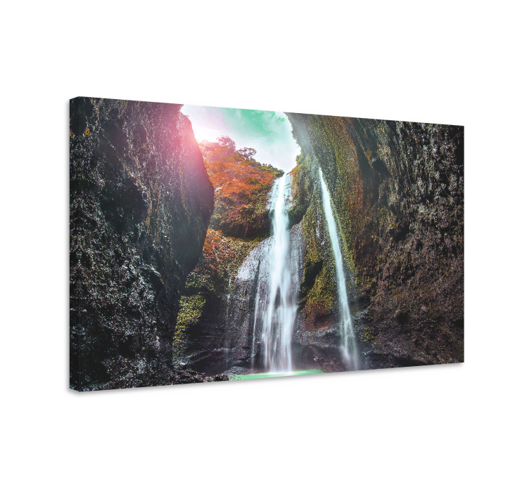 Grand cascade landscape landscape canvas - TenStickers