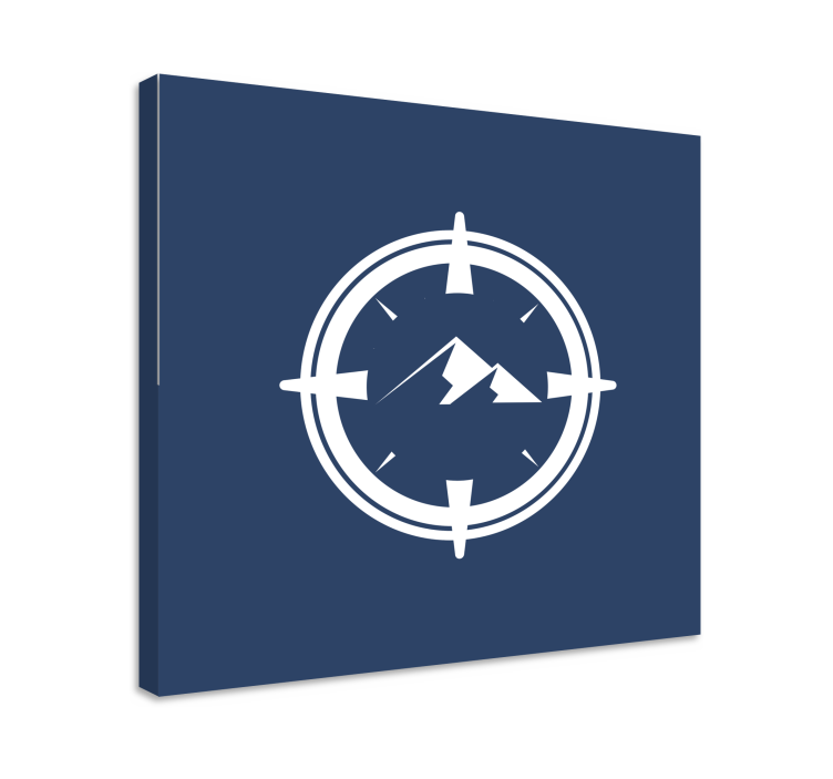 Fruit canvas wall art mountain compass icon - TenStickers