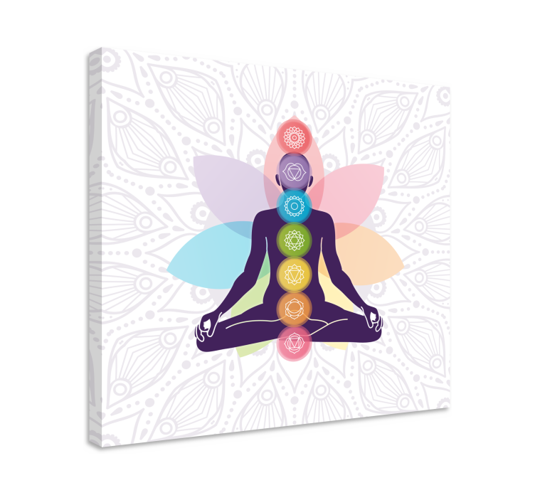 Buddha wall art meditation chakra silhouette - TenStickers