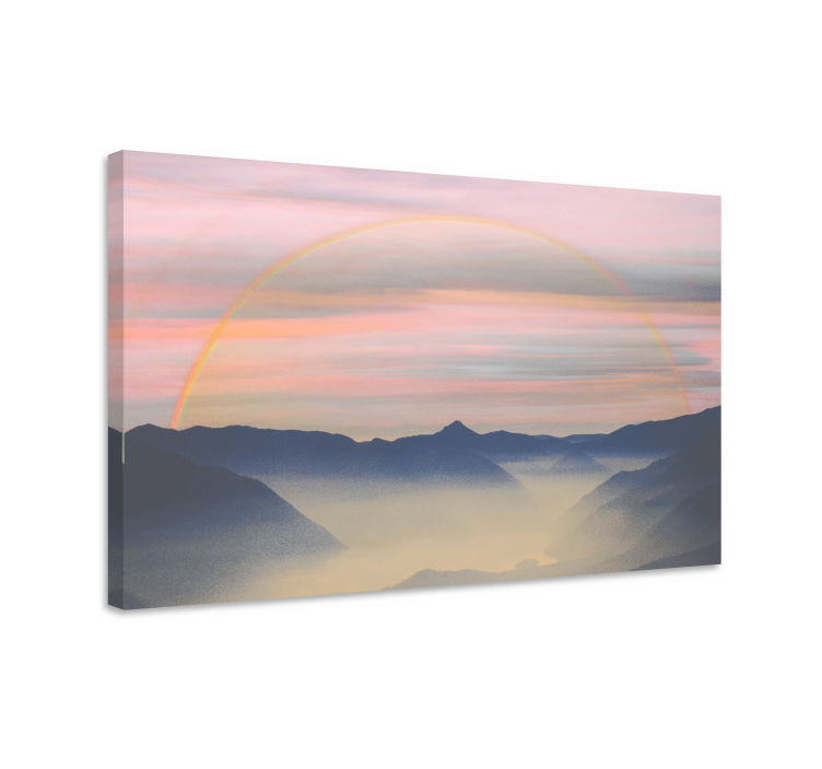 Mountain mist landscape landscape canvas - TenStickers