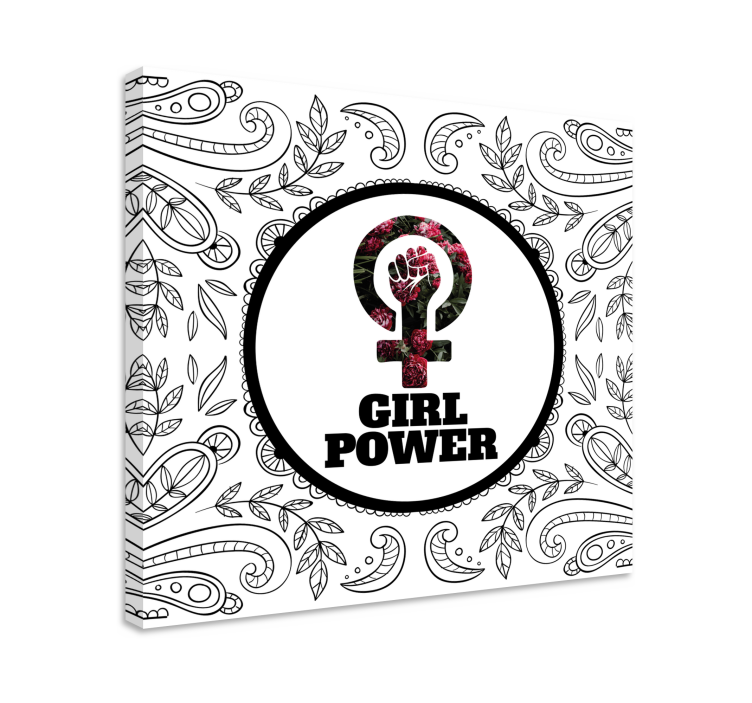 Quote canvas empowering feminine symbol - TenStickers