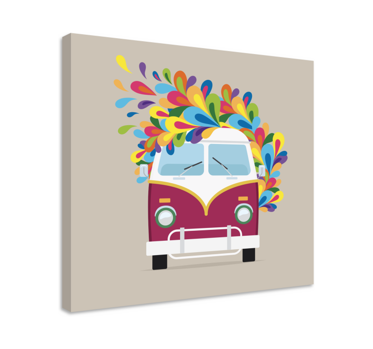 Video game canvas art retro vehicle splash - TenStickers