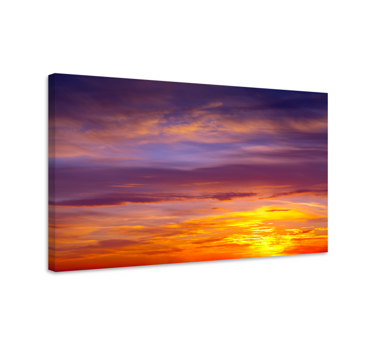 Landscape canvas of a majestic sunset scene - TenStickers