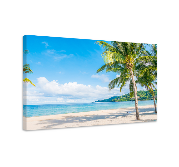 Landscape canvas tropical shoreline scene - TenStickers