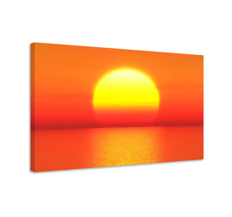 Yellow sunset aesthetic colours canvas - TenStickers