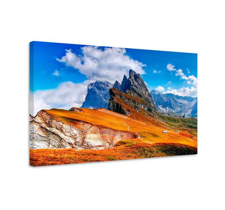Landscape hill aesthetic colours canvas - TenStickers