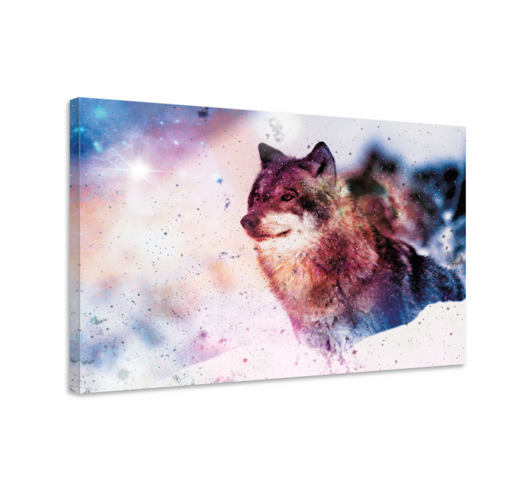 Star Bound Wolf modern canvas - TenStickers