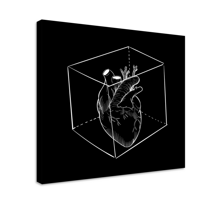 Fruit canvas wall art anatomical heart drawing - TenStickers