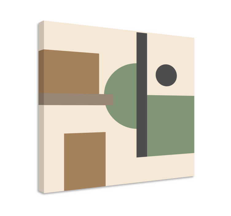 Modern canvas art inspired by geometric concepts - TenStickers