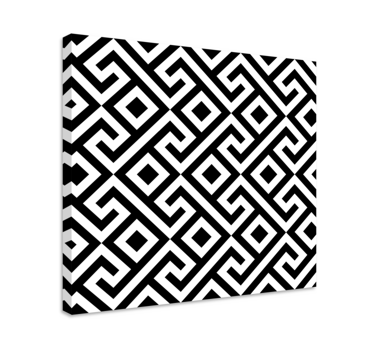 Geometric canvas stylish black design - TenStickers