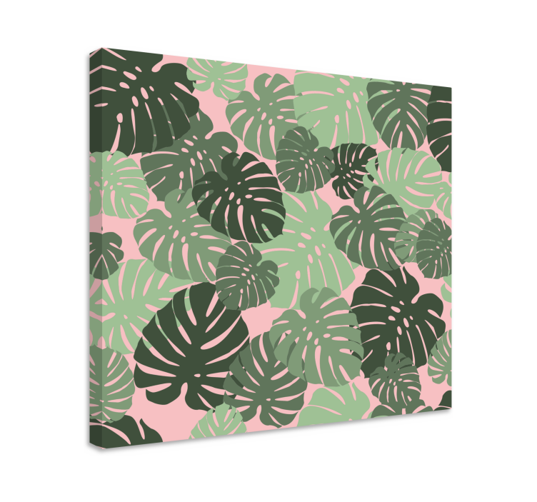 Flowers canvas tropical leaf designs - TenStickers